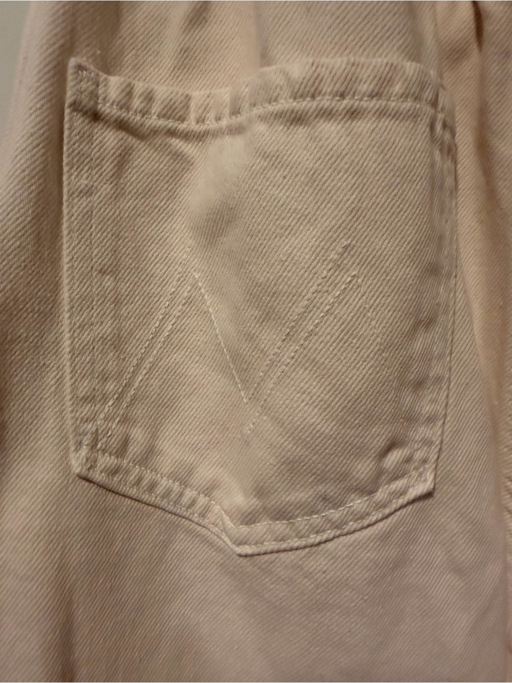 MOTHER Snacks-NWT-Neutral Cream Paperbag Waist Wide-Leg pants - Picture 3 of 9